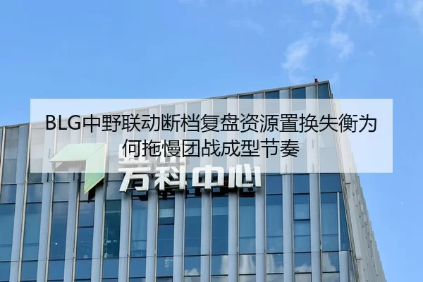 BLG中野联动断档复盘资源置换失衡为何拖慢团战成型节奏